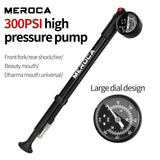 300psi MTB Bike Suspension Pump High Pressure Bicycle Air Fork Shock Black