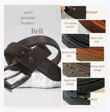 100% Genuine Pure Thick Leather High Quality Men Leather Belts 1.5 Belt Buckle