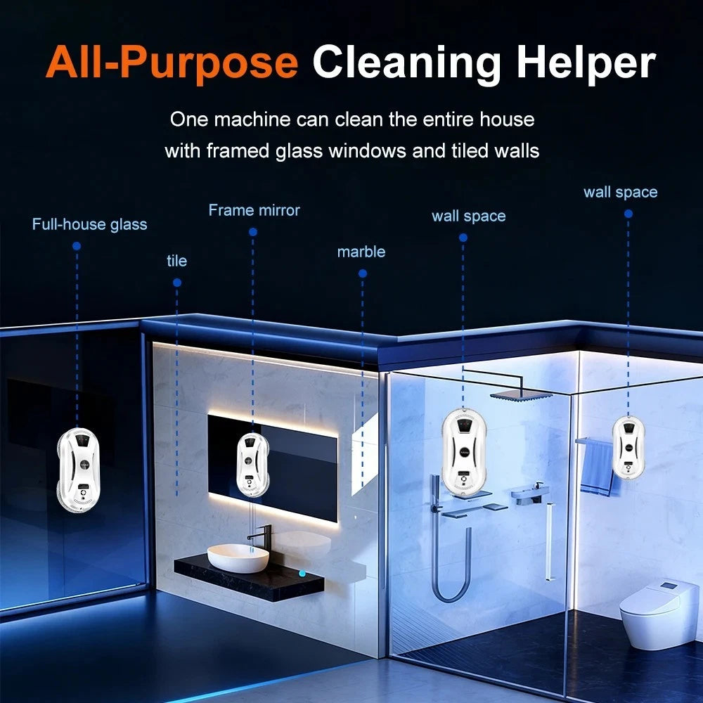 Intelligent Window Cleaning Robot Vacuum Cleaner Electric Glass Wiper Remote