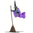 Flying Witch Decoration with Scary Sounds & Lights Halloween Flying Witch Decor