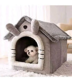 Outdoor Cat Dog House Waterproof Winter Warm Cave Sleeping Bed Washable Foldable