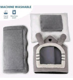 Outdoor Cat Dog House Waterproof Winter Warm Cave Sleeping Bed Washable Foldable