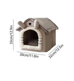 Outdoor Cat Dog House Waterproof Winter Warm Cave Sleeping Bed Washable Foldable