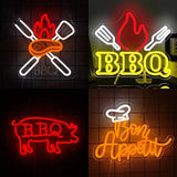 BBQ Neon Led Home Bar Sign Man Cave Outdoor Kitchen Fathers Day Gift
