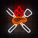 BBQ Neon Led Home Bar Sign Man Cave Outdoor Kitchen Fathers Day Gift