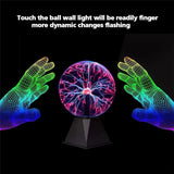 8" Plasma Ball Lamp Touch & Sound Sensitive, Blue Purple Night Light Kids Gift