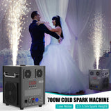 700W Cold Spark Machine DMX Remote Sparkler Fountain Stage Party UK Plug