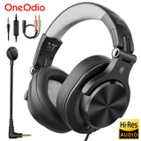 OneOdio DJ Headphones Bluetooth 5.2 Wired Wireless 72H Hi-Res Mic