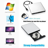 UHD 4K Blu-Ray Burner External USB 3.0 Super Slim DVD BD Recorder Drive PC / MAC