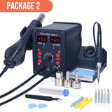 Silverflo 750W 2 in 1 Soldering Iron kit Heat Station Hot Air Gun Rework Station