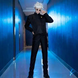 Gojo Satoru Cosplay Uniform from Jujutsu Kaisen | High School Costume with Wig