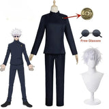 Gojo Satoru Cosplay Uniform from Jujutsu Kaisen | High School Costume with Wig