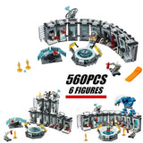 MINISO Disney Marvel Avengers Iron Man Hall of Armour Building Blocks 560 Pcs
