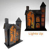 Halloween Haunted House Decoration Light Up Display - Party Decoration Light