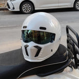Retro Motorcycle Helmet ABS Lightweight Full Coverage Racing Motorbike Helmets