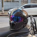 Retro Motorcycle Helmet ABS Lightweight Full Coverage Racing Motorbike Helmets