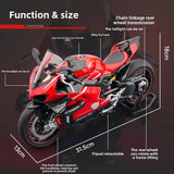 Diecast Spray 1:6 Ducati V4 Motorcycle Alloy Model Collection Miniature Voiture