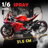 Diecast Spray 1:6 Ducati V4 Motorcycle Alloy Model Collection Miniature Voiture