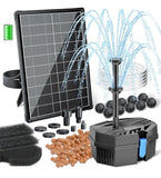 Biling Solar Pond Filter Pump with Battery Backup 8W Solar Garden Fountain