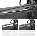 BMW X5 F15 2014-2018 Black Alcantara Door Card Panel Trim Cover Set 4pcs