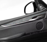 BMW X5 F15 2014-2018 Black Alcantara Door Card Panel Trim Cover Set 4pcs
