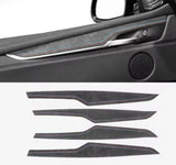 BMW X5 F15 2014-2018 Black Alcantara Door Card Panel Trim Cover Set 4pcs