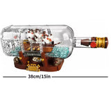 *NEW* UNBRANDED 92177 MOC IDEAS Ship in a Bottle Building Blocks Set Gift Toy