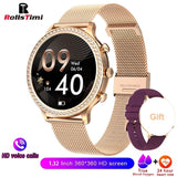 Ladies Smart Watch Bluetooth Call Fitness Tracker Waterproof Heart Rate Sleep
