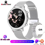 Ladies Smart Watch Bluetooth Call Fitness Tracker Waterproof Heart Rate Sleep