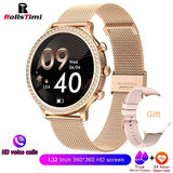Ladies Smart Watch Bluetooth Call Fitness Tracker Waterproof Heart Rate Sleep
