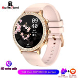 Ladies Smart Watch Bluetooth Call Fitness Tracker Waterproof Heart Rate Sleep
