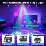 5 IN 1 Rotating Patterns LED Laser Light Projector Disco Party DMX Xmas