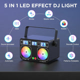5 IN 1 Rotating Patterns LED Laser Light Projector Disco Party DMX Xmas