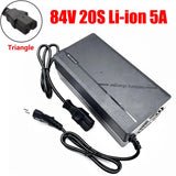 72V Charger 5A 20S Lithium-Ion Battery Pack Charger 84V 5A Intelligent Fast Chrg