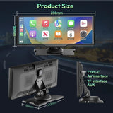 10.26" Touch Screen Car Wireless Apple CarPlay Android Auto Dual Dash 4K Cam DVR