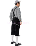 Oktoberfest Bavarian German Mens lederhosen Beer Costume Shirt Shorts Hat Outfit