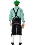 Oktoberfest Bavarian German Mens lederhosen Beer Costume Shirt Shorts Hat Outfit