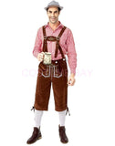 Oktoberfest Bavarian German Mens lederhosen Beer Costume Shirt Shorts Hat Outfit