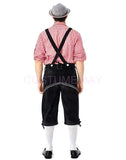 Oktoberfest Bavarian German Mens lederhosen Beer Costume Shirt Shorts Hat Outfit