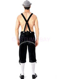 Oktoberfest Bavarian German Mens lederhosen Beer Costume Shirt Shorts Hat Outfit