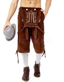 Oktoberfest Bavarian German Mens lederhosen Beer Costume Shirt Shorts Hat Outfit