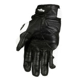 White Black Motorbike Motorcycle Gloves Leather Waterproof Thermal Winter Summer