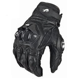 White Black Motorbike Motorcycle Gloves Leather Waterproof Thermal Winter Summer