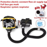 Full Face Gas Mask Respirator Electric Supplied Air System for Workplace Safety
