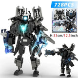 Skibidi Toilet Action Figure Building Block Toys Titan Speakerman TV Man Bricks