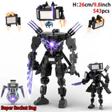 Skibidi Toilet Action Figure Building Block Toys Titan Speakerman TV Man Bricks