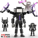 Skibidi Toilet Action Figure Building Block Toys Titan Speakerman TV Man Bricks