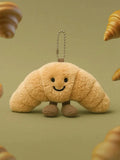 Amuseables Croissant - Popcorn - Boba Tea - Soft Toy Stuffed Food 8 cm