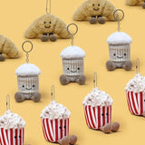 Amuseables Croissant - Popcorn - Boba Tea - Soft Toy Stuffed Food 8 cm