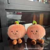Peach Pear Cherry Plush Doll Smiling Face Fruit Series Home Bedroom